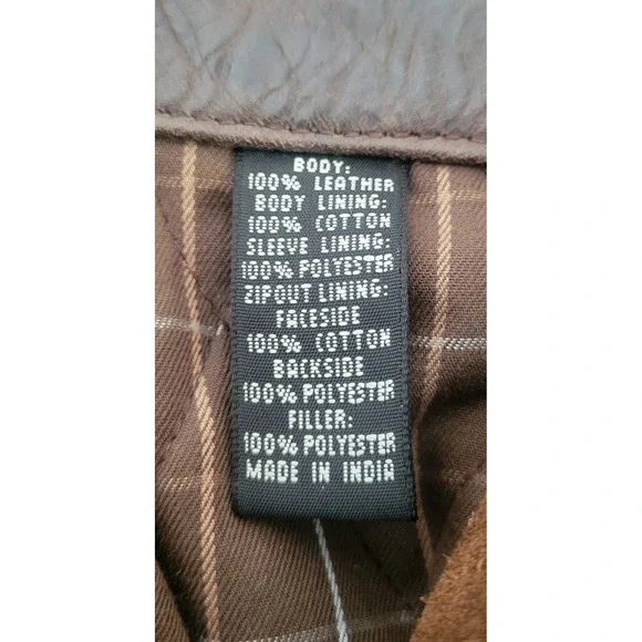 J.Crew Men's Large Brown 100%‎ Leather Suede Coat Zipper Lining Jacket EUC - Picture 5 of 16